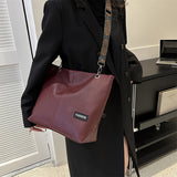 Xajzpa 1 Pack Trendy Large Capacity Shoulder Bag With Wide Strap, All-match Solid Color Crossbody Bag, Perfect Casual Messenger Bag For Commuting