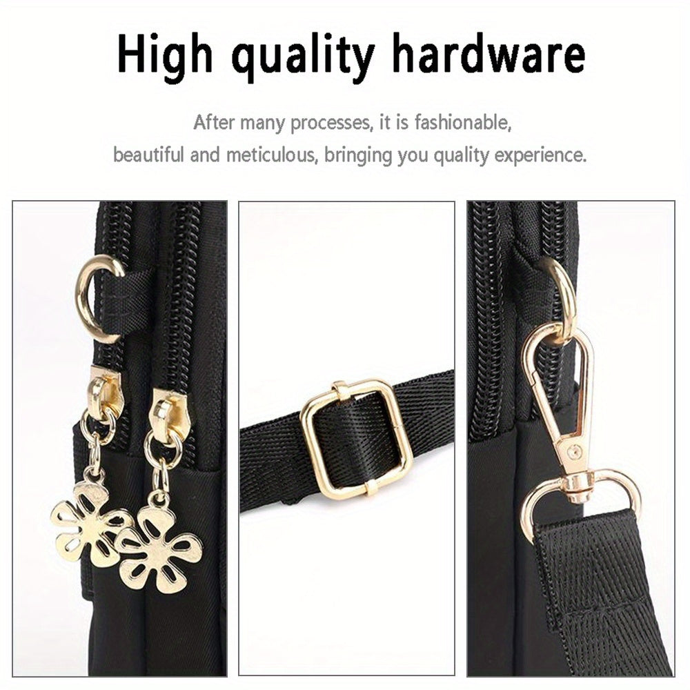 Xajzpa 1pc Simple Letter X Print Girls Polyester Oxford Bag Fashion Girls Shoulder Bag All-Match Messenger Bag Leisure Outdoor Shoulder Bag Arm Bag Sports Bag Mobile Phone Shoulder Bag Pocket Money Bag Large Mobile Phone Mult