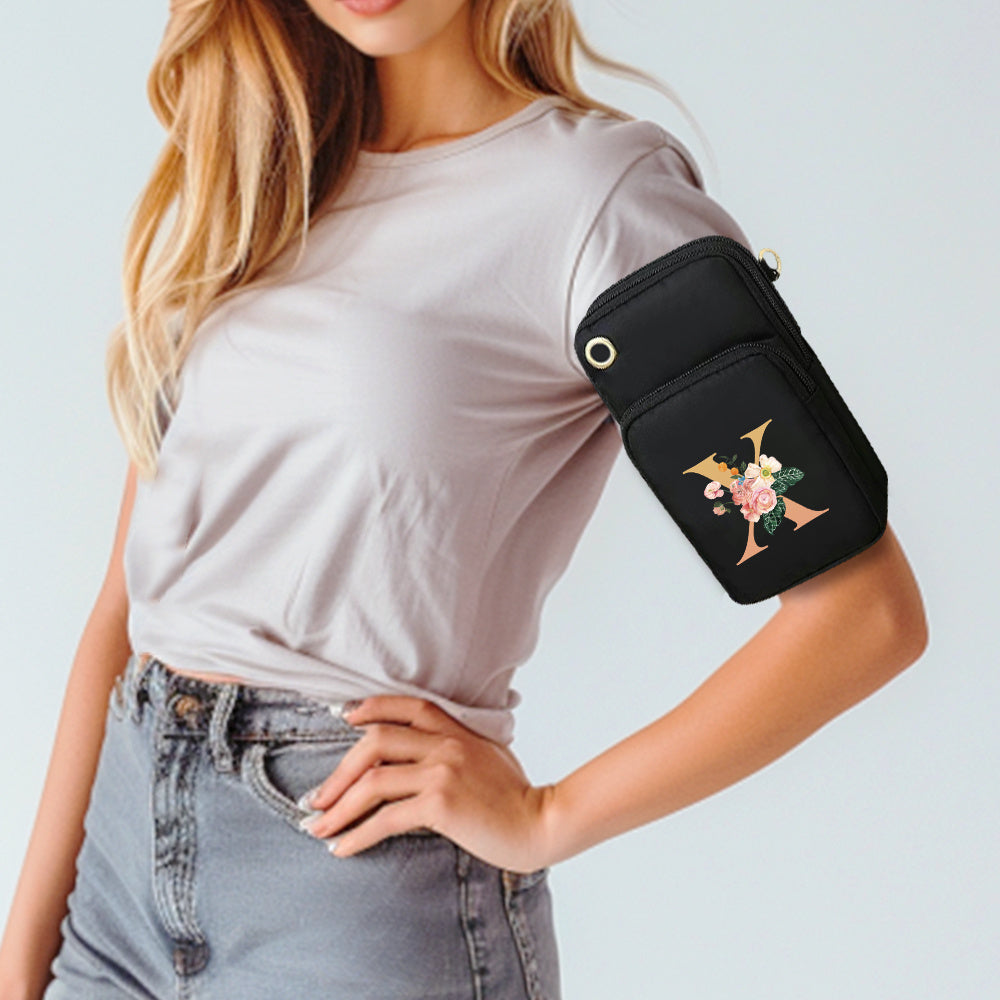 Xajzpa 1pc Simple Letter X Print Girls Polyester Oxford Bag Fashion Girls Shoulder Bag All-Match Messenger Bag Leisure Outdoor Shoulder Bag Arm Bag Sports Bag Mobile Phone Shoulder Bag Pocket Money Bag Large Mobile Phone Mult