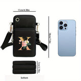 Xajzpa 1pc Simple Letter X Print Girls Polyester Oxford Bag Fashion Girls Shoulder Bag All-Match Messenger Bag Leisure Outdoor Shoulder Bag Arm Bag Sports Bag Mobile Phone Shoulder Bag Pocket Money Bag Large Mobile Phone Mult