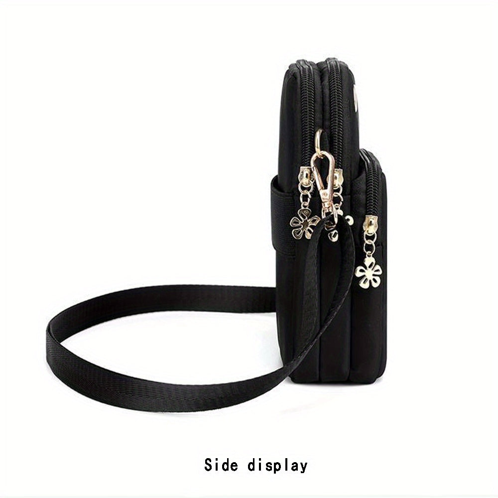 Xajzpa 1pc Simple Letter R Printed Girls Polyester Oxford Bag Fashion Girls Shoulder Bag All-Match Messenger Bag Leisure Outdoor Shoulder Bag Arm Bag Sports Bag Mobile Phone Shoulder Bag Pocket Money Bag Large Mobile Phone Mu