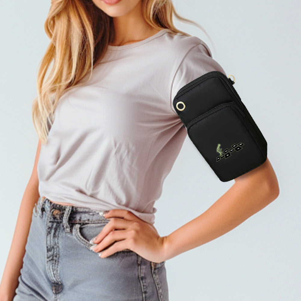 Xajzpa 1pc Simple Jumping Plaid Print Girls Polyester Oxford Bag Fashion Girls Shoulder Bag All-Match Messenger Bag Leisure Outdoor Shoulder Bag Arm Bag Sports Bag Mobile Phone Shoulder Bag Pocket Money Bag Large Mobile Phone