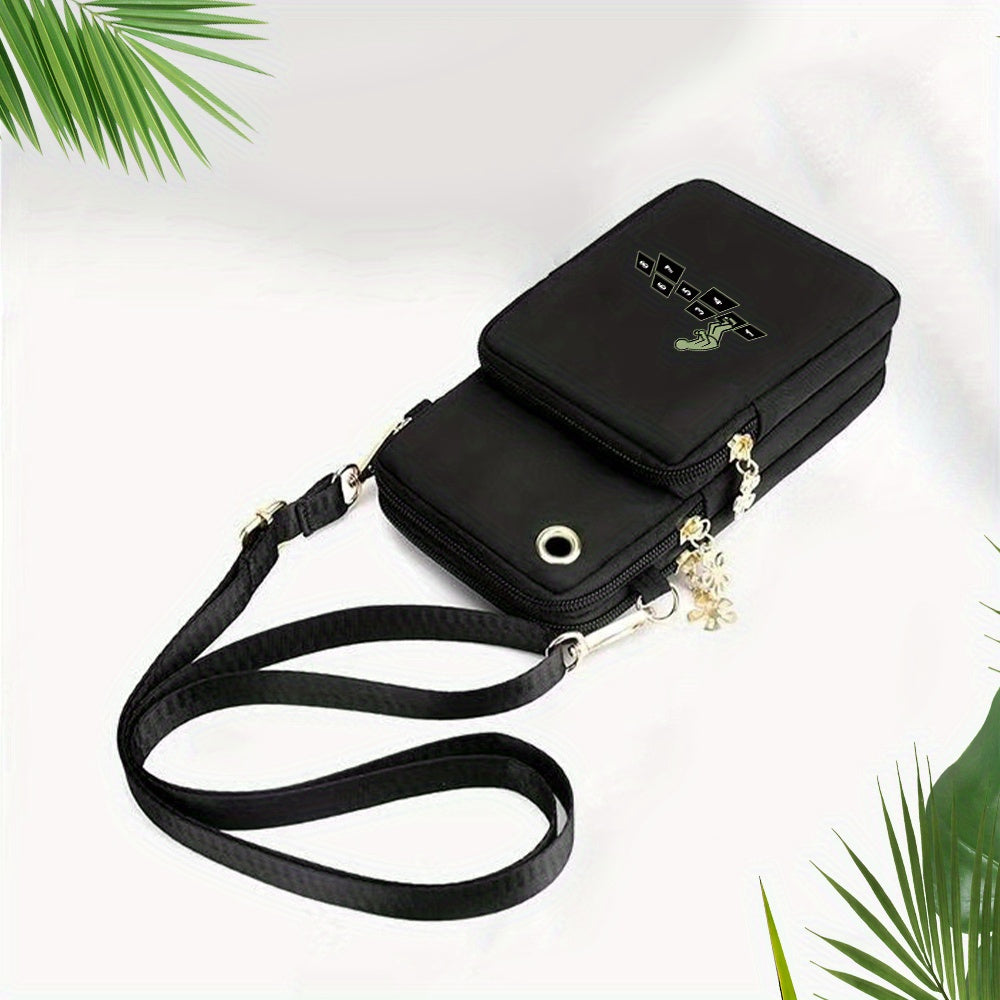 Xajzpa 1pc Simple Jumping Plaid Print Girls Polyester Oxford Bag Fashion Girls Shoulder Bag All-Match Messenger Bag Leisure Outdoor Shoulder Bag Arm Bag Sports Bag Mobile Phone Shoulder Bag Pocket Money Bag Large Mobile Phone