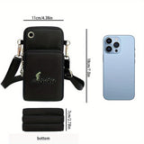 Xajzpa 1pc Simple Jumping Plaid Print Girls Polyester Oxford Bag Fashion Girls Shoulder Bag All-Match Messenger Bag Leisure Outdoor Shoulder Bag Arm Bag Sports Bag Mobile Phone Shoulder Bag Pocket Money Bag Large Mobile Phone