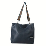 Xajzpa 1 Pack Trendy Large Capacity Shoulder Bag With Wide Strap, All-match Solid Color Crossbody Bag, Perfect Casual Messenger Bag For Commuting