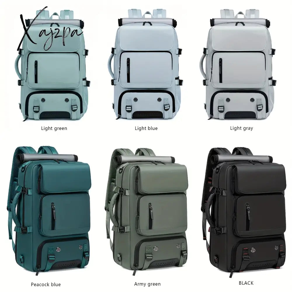 1Pc Large Capacity Waterproof Laptop Backpack Men’s And Women’s Travel With Shoe Compartment