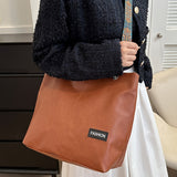 Xajzpa 1 Pack Trendy Large Capacity Shoulder Bag With Wide Strap, All-match Solid Color Crossbody Bag, Perfect Casual Messenger Bag For Commuting