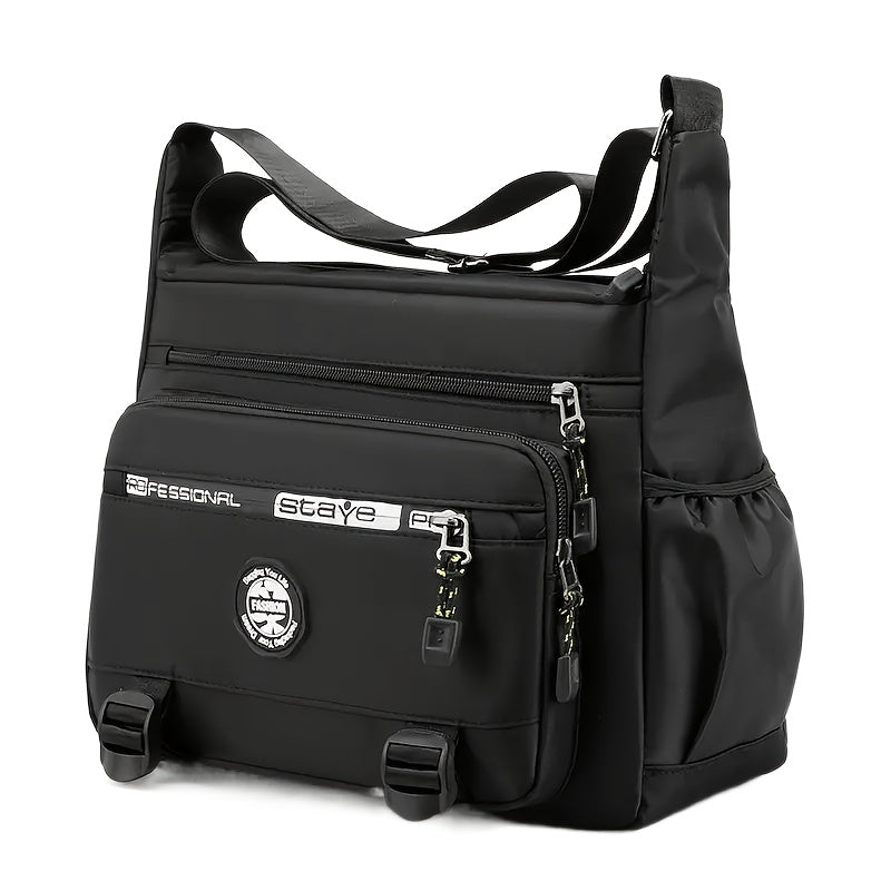 1pc Stylish Multi-layer Large-capacity Men's Messenger Bag - Waterproof, Wear-resistant, and Durable Shoulder Bag with Multiple Pockets for Organization - Ideal for Daily Use, Travel, and Outdoor Activities