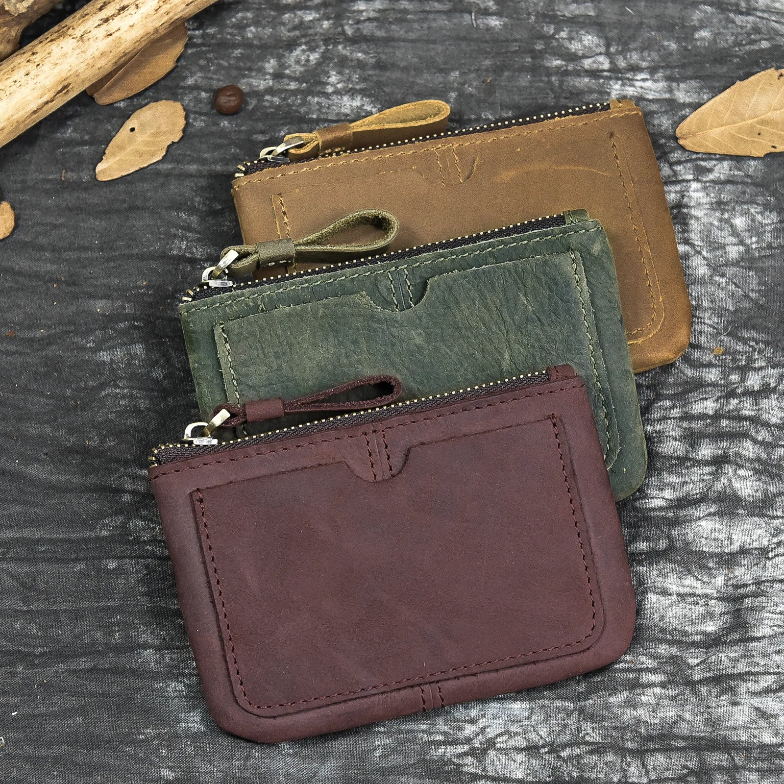 Xajzpa Genuine Leather Little Purse Cowhide Short Purse for coins credit cards portable coin wallet small coin purse