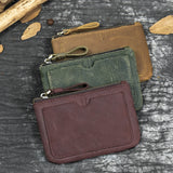 Xajzpa Genuine Leather Little Purse Cowhide Short Purse for coins credit cards portable coin wallet small coin purse
