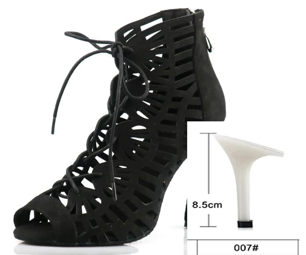 Xajzpa Latin dance shoes ladies salsa short knee socks dance shoes comfortable soft sole indoor sports dance shoes