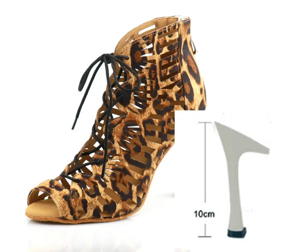 Xajzpa Latin dance shoes ladies salsa short knee socks dance shoes comfortable soft sole indoor sports dance shoes