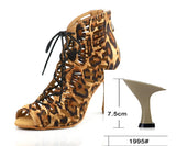 Xajzpa Latin dance shoes ladies salsa short knee socks dance shoes comfortable soft sole indoor sports dance shoes