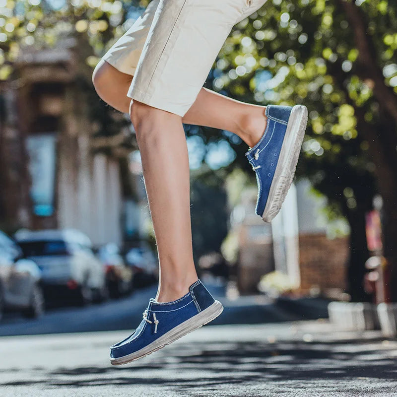 Xajzpa New Arrival Summer Autumn Comfortable Casual Shoes Mens Canvas Shoes For Men Brand Fashion Flat Loafers Shoe Size 48