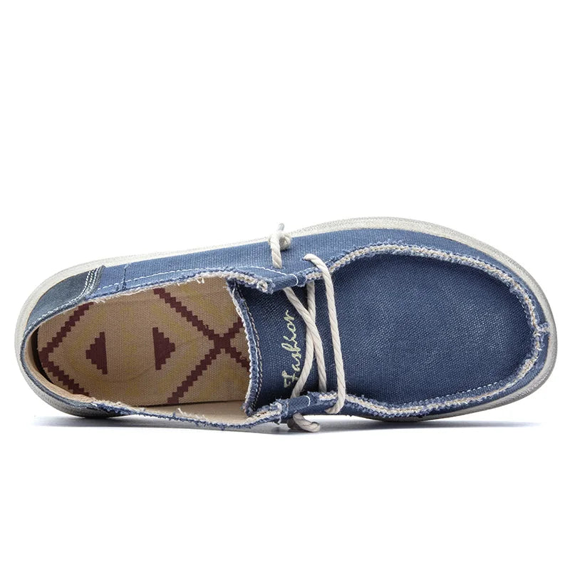 Xajzpa New Arrival Summer Autumn Comfortable Casual Shoes Mens Canvas Shoes For Men Brand Fashion Flat Loafers Shoe Size 48