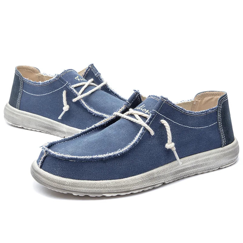 Xajzpa New Arrival Summer Autumn Comfortable Casual Shoes Mens Canvas Shoes For Men Brand Fashion Flat Loafers Shoe Size 48