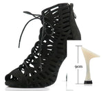 Xajzpa Latin dance shoes ladies salsa short knee socks dance shoes comfortable soft sole indoor sports dance shoes