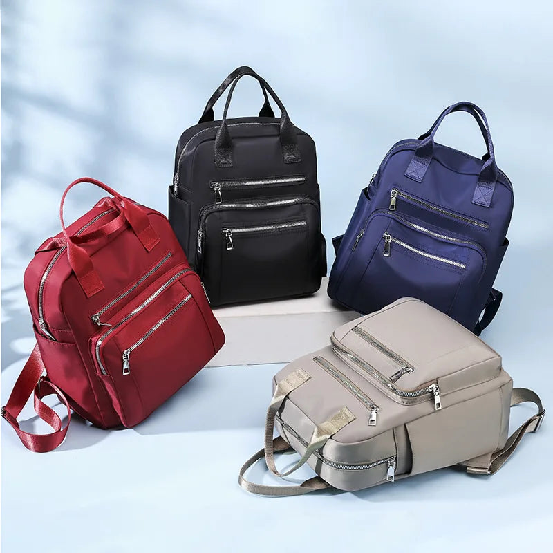 Xajzpa Women Backpack Travel Casual Waterproof Oxford Shoulder Bags Female Large Capacity Handbag Rucksack Black Purse School Pack