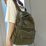 Xajzpa Simple Backpacks Large Capacity Travel Bag Solid Harajuku Student Schoolbag Backpack Women Man Bag Unisex High Street