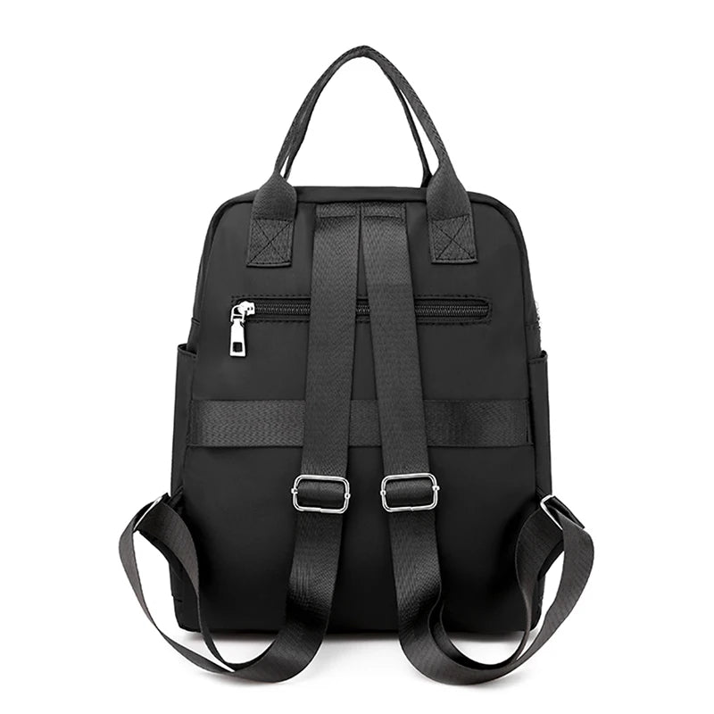 Xajzpa Women Backpack Travel Casual Waterproof Oxford Shoulder Bags Female Large Capacity Handbag Rucksack Black Purse School Pack