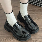 Xajzpa Shoes Shallow Mouth Oxfords Women's All-Match Round Toe Female Footwear Casual Sneaker Clogs Platform Bow-Knot New Comfortable R