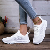 Xajzpa Women Sneakers All-match Light Flying-Woven Sport Running Shoes Cushion Gym Fashion Shoes Non Slip Casual Walking Tennis Shoes