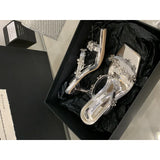 Xajzpa Shoes Square Toe Slippers Heels Luxury Slides Rubber Flip Flops Slipers Women Low High Designer Hawaiian Glitter Rome Sexy