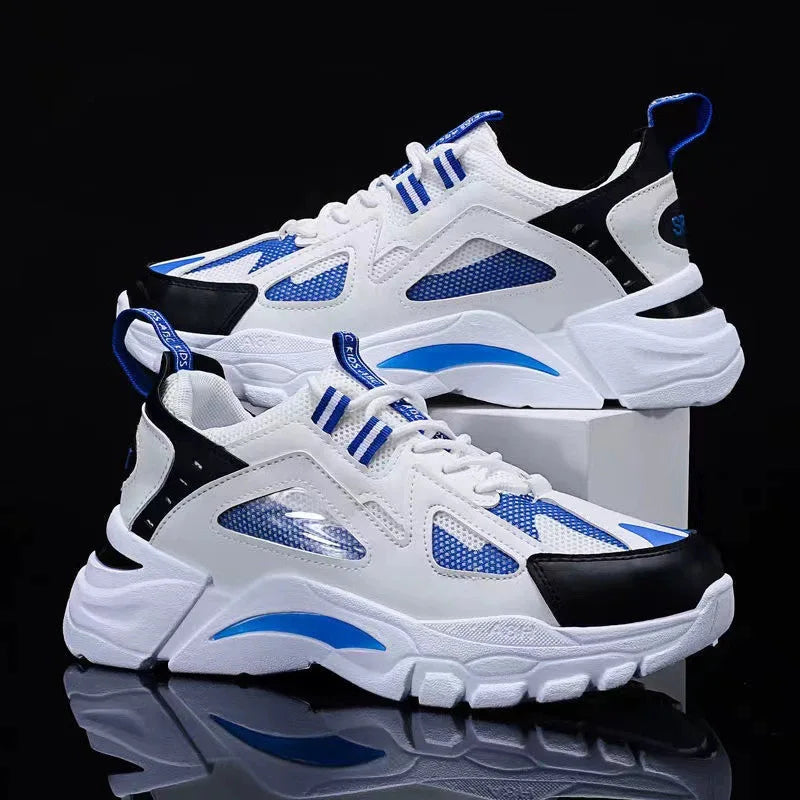 Xajzpa Men's Sports Shoes Casual Running Shoes Breathable Mesh Shoes Walking Basketball Sneakers Thick Soled Height increasing Shoes