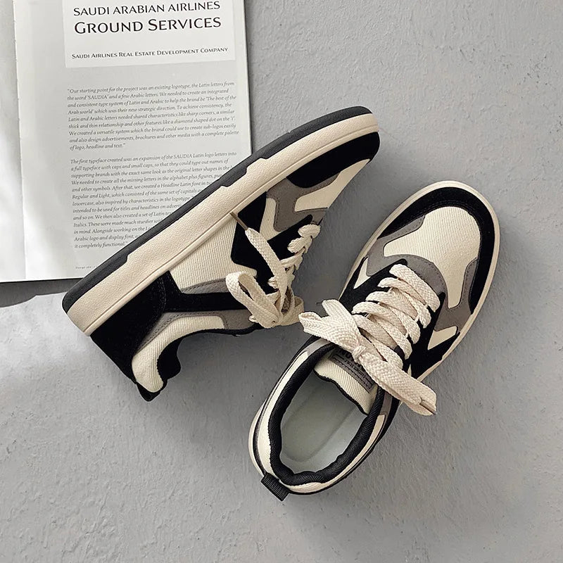 Xajzpa 2025 Men Canvas Shoes Fashion Sneakers Comfortable Flats Outdoor Male Sport Shoes Breathable Spring Summer Shoes Clunky Sneaker