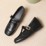 Xajzpa Low Heels Retro Woman Shoes British Style Female Footwear Soft All-Match Clogs Platform Increas Height Preppy Dress Creepers Wed