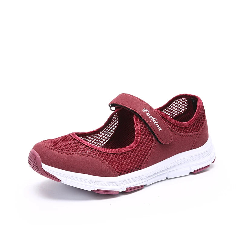Xajzpa Classic Summer Women Casual Shoes Soft Portable Sneakers Walking Shoes Flat Soles for Women Breathable Slip on White Shoes
