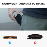 Xajzpa Men Wallets Real Cow Leahter Pop Up Business Credit Card Holder RFID Blocking Slim Smart Carbon Fiber Wallet with Pocket