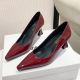 Xajzpa New Style Women's Fashion Leopard Ladies Slip on Women's High Heels Fashion Party Pumps Women Pointed Toe Super High Shoes Women
