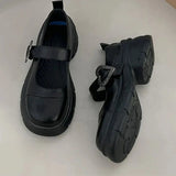 Xajzpa Chunky Loafers Shoes autumn Women Japanese Style Slip On brown Lolita Shoes Women Fashion Thick Sole Round Toe Uniform Shoe