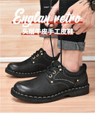Xajzpa Men Genuine Leather Vintage Loafers Casual Shoes Mens Breathable Driving Flats Fashion Sewing Men Leisure Shoes Sneakers