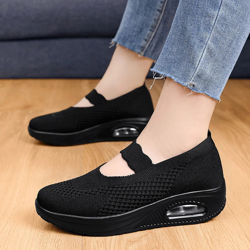 Xajzpa Summer New Comfort Casual Women's Shoes Fashion Soft Sole Breathable Hollow Out Flat Shoes for Women Zapatos De Mujer