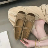 Xajzpa  Women's Shoes Platform Square Toe Casual Female Sneakers Genuine Leather Bow-Knot Flats Clogs Cross Moccasins New