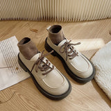Xajzpa Summer Shoes Ladies Female Footwear Oxfords Women's Round Toe Shallow Mouth Loafers With Fur Clogs Platform Casual Sneaker Briti