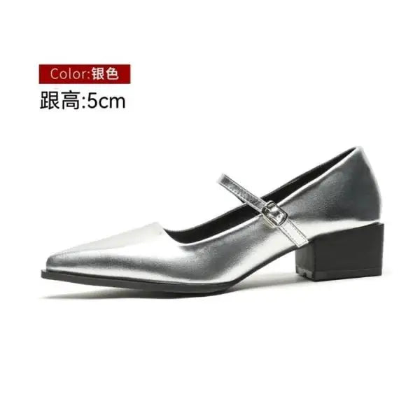 Xajzpa Flat Black Shoes For Women Oxfords Pointed Toe Female Footwear Leather New Dress On Heels Summer Mary Janes Office & Career