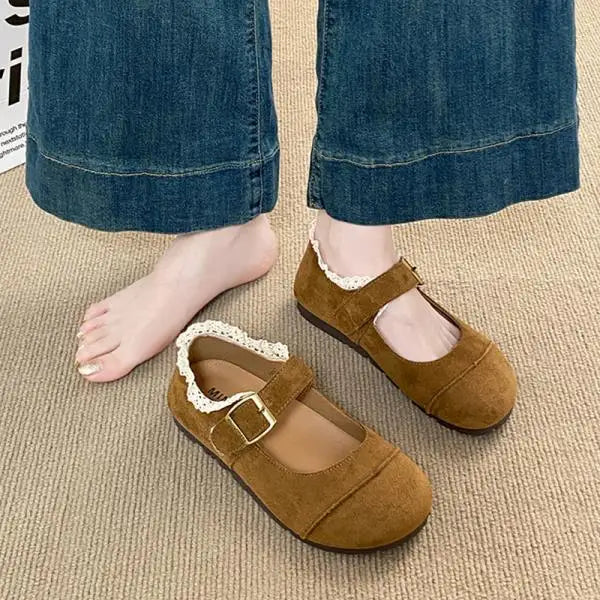 Xajzpa Summer Shoes Ladies Female Footwear Shallow Mouth Soft Women's Moccasins Dress New Spring Mary Janes Shoes Woman 2025 Shall