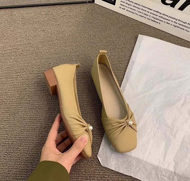 Xajzpa Low order shoes for women's spring summer new flat bottom versatile shoes simple comfortable casual daily single shoes