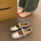 Xajzpa New Style Fashion Retro Women Spring Round Flat Shoes Comfor Anti Slip Mary Janes Shoes Soft Sole Versatile Women's Casual Shoes