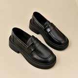 Xajzpa Summer Shoes Ladies Female Footwear Oxfords Women's Round Toe Shallow Mouth Loafers With Fur Clogs Platform Casual Sneaker Briti