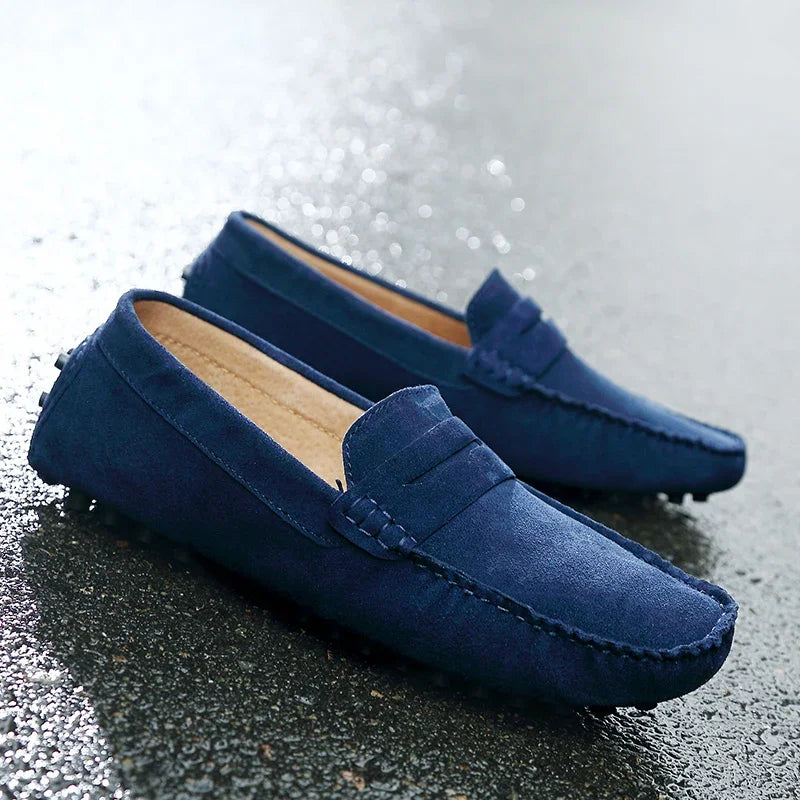 Xajzpa Men Casual Shoes Fashion Men Shoes Handmade Suede Genuine Leather Mens Loafers Moccasins Slip On Men's Flats Male Driving Shoes