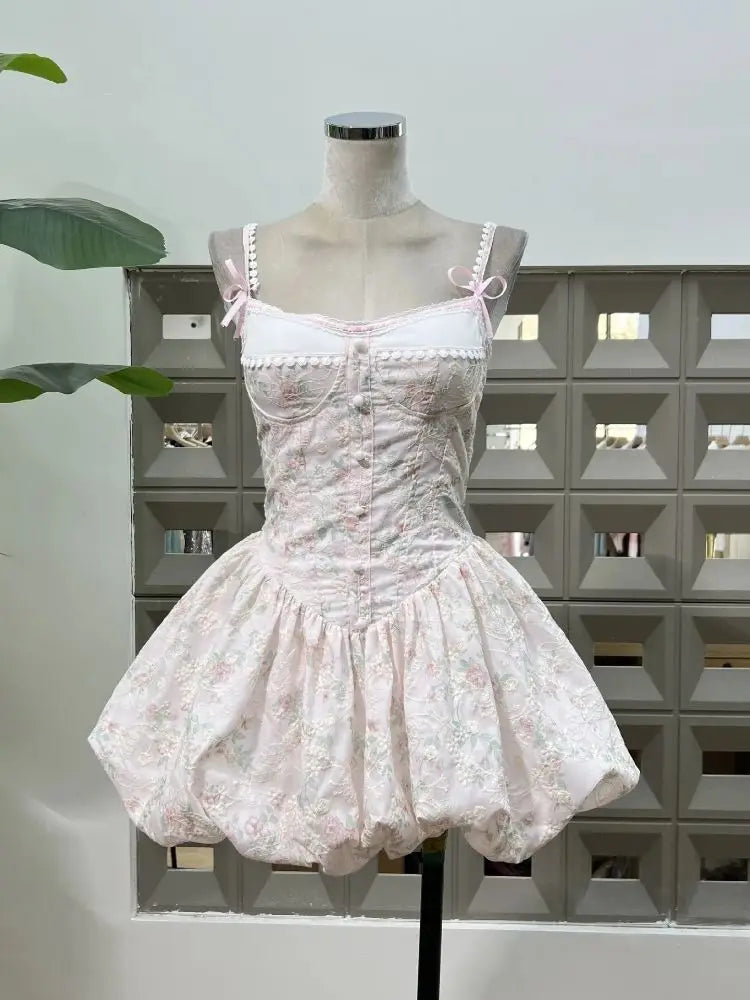 Xajzpa New Design Camisole Mini Dress Elegant Embroidery Botton Stretch Party Evening Birthday Outfit Luxury Festival Dresses Vestido