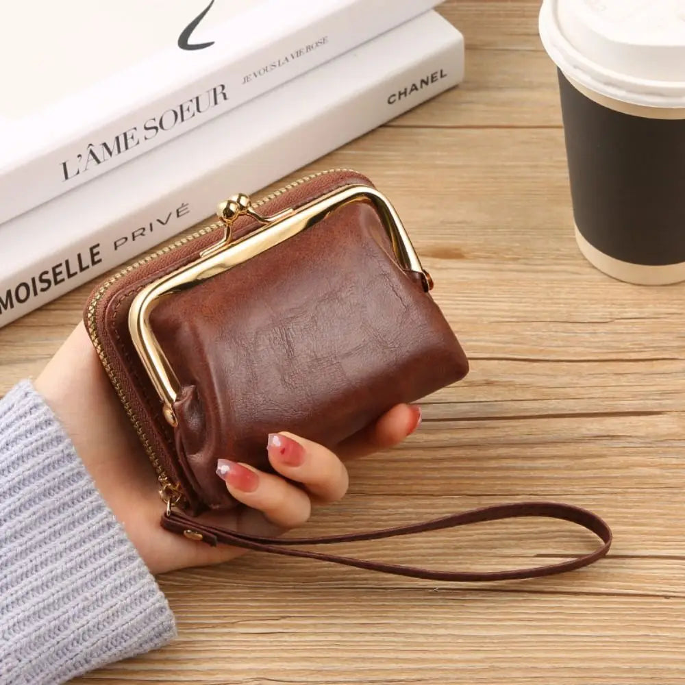 Xajzpa  Women Short Wallets Female Short Hasp Coin Purses Ladies Portable PU Leather Money Bag Large Capacity Card Holders Clutch