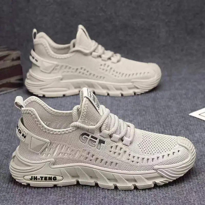 Xajzpa Men's Work Shoes 2025 New Sle Breathable Slip-On Anti-Slip Wear-Resistant Casual Sports Shoes Thick Bottom Labor Protection