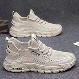Xajzpa Men's Work Shoes 2025 New Sle Breathable Slip-On Anti-Slip Wear-Resistant Casual Sports Shoes Thick Bottom Labor Protection