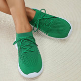 Xajzpa Mesh Breathable Soft Sole Sneakers Women Lightweight Non-Slip Running Walking Shoes Woman 2024 Spring Casual Lace Up Flats Shoes