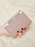 Xajzpa Minimalist Ultra-thin Coin Wallet Fashionable and Portable PU Leather Wallet Multifunctional Credit Card Clip Zipper Card Holder